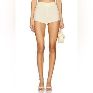 NWT, MORE TO COME Revolve Karsi Shorts in Butter Yellow, size XS